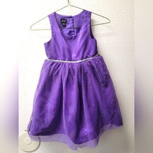 Holiday edition 4/5 toddler purple and silver glittery dress